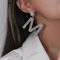 Buy Now: 32Pairs Fashion Rhinestone Alphabet Design Women's Earrings 