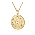 Bulk Lots: 5pcs Stainless Steel Gold Zodiac Sign Necklace 