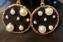 Comprar ahora: 10pairs of Acrylic Round Pearl Circle Earrings 