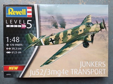 Selling with online payment: Revell 1/48 Junkers JU52/3 mg4e Transport plane with extras
