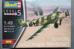 Selling with online payment: Revell 1/48 Junkers JU52/3 mg4e Transport plane with extras