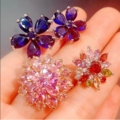 Buy Now: 45Pcs Luxury Rhinestone Colorful Flower Brooch  Accessories
