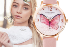 Buy Now: 30Pcs Butterfly Quicksand Rhinestone Quartz Watches