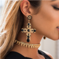Comprar ahora: 25Pairs Vintage Crystal Cross Pendant Earrings Jewelry For Women