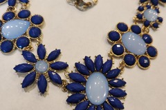 Bulk Lots: 6 Blue Flowers Necklace Name Brand 