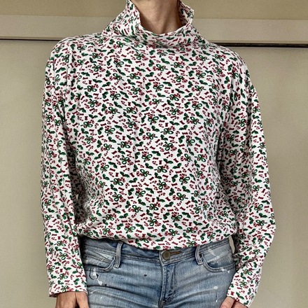 Christmas print turtleneck new arrivals