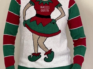 Selling: Miss Elf Yaassss Queen Christmas Sweater