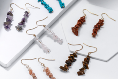 Comprar ahora: Crystal Stone New Natural Women's Earrings Fashion Jewelry 25 pcs