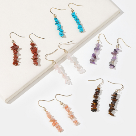 Crystal Stone New Natural Women's Earrings Fashion Jewelry 25 pcs