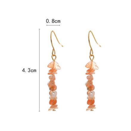 Crystal Stone New Natural Women's Earrings Fashion Jewelry 25 pcs