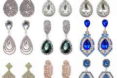 Comprar ahora: 30 Pairs Fashion Rhinestone Earrings Jewelry For Women