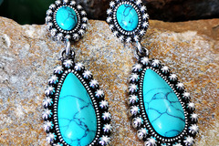 Buy Now: 30 Pairs of Silver Plated Turquoise Vintage Earrings for Women