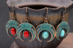 Comprar ahora: 40 Pairs Vintage Turquoise Alloy Women's Earrings