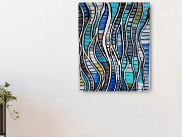 Sell Artworks: Unzipped Ocean Blue