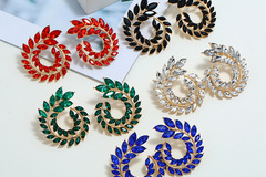Comprar ahora: 40 Pairs Geometric Shape Rhinestone Ladies Earrings Jewelry 