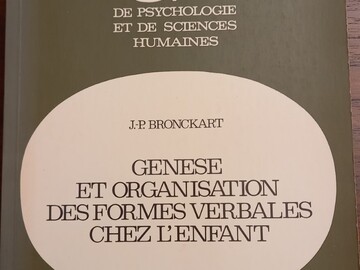Vente: GENESE ET ORGANISATION DES FORMES VERBALES CHEZ L'ENFANT