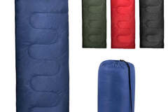 Liquidation & Wholesale Lot: 20 Deluxe Sleeping Bags - 50°F - Assorted colors