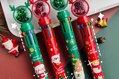 Buy Now: 100pcs Christmas 10-color ballpoint pen pencil