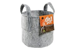  : Dirt Pot 5 Gallon Fabric Pot w/ Handle - Gray