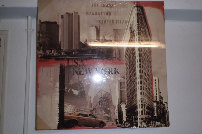 Tableau imprimé New York 106x35 cm en TBE