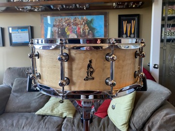 VIP Member: $2975 OBO Brady Snare Drum 5.5" X 14", Jarrah Ply, made 9/12/03.