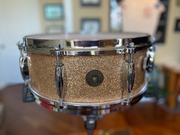 VIP Member: $499 OBO. Gretsch 60's 5x14 Round Badge snare champagne sparkle 