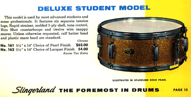 $399 OBO '62 WMP Slingerland Snare Deluxe Student Model 5.5x14