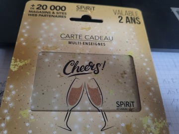 Vente: Carte cadeau Spirit of Cadeau (85€)