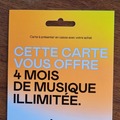 Vente: Carte deezer Premium - 4 mois d’abonnement (60€)