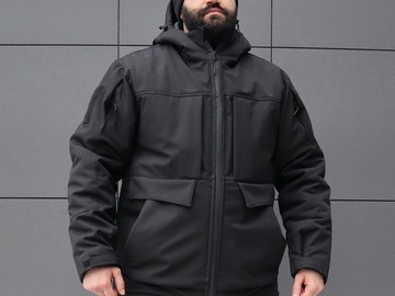 Виробники: Куртка тактична бушлат зимова для поліції Softshell чорна Ukr Cos