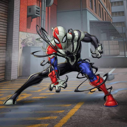 Venomized Spider-Man cosplay