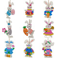 Liquidation & Wholesale Lot: 100pcs Easter cartoon rabbit ornament pendant