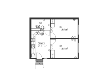 Annetaan vuokralle: One Room in a Two Room Apartment