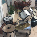 Selling with online payment: Pulse Silver Metallic Drum Set
