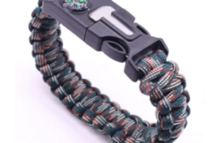 Liquidation & Wholesale Lot: 35 Pcs Multifunctional Outdoor Survival Braided Rope Bracelet  