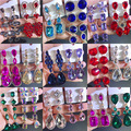Buy Now: 25 Pairs of Luxury Colorful Rhinestone Earrings for Women