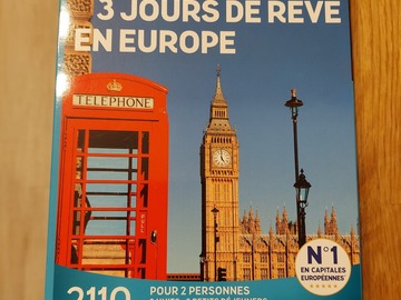 Vente: Coffret Wonderbox "3 jours de rêve en Europe" (199,90€)