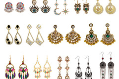 Comprar ahora: 50 pairs of vintage colorful bohemian devil eye crystal earrings