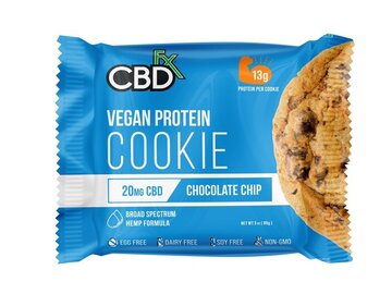  : CBDfx, CBD Vegan Protein Cookie, Chocolate Chip, Broad Spectrum T