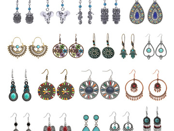 Buy Now: 100pairs  Turquoise Earrings Bohemian Tassel Earrings