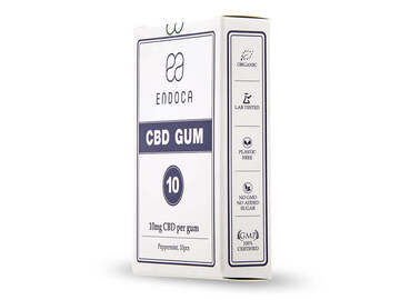  : Endoca, CBD Chewing Gum, Peppermint, 10ct, 100mg CBD