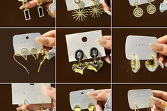 Buy Now: 50 pairs of super flash earrings, tassel pearl flower earrings