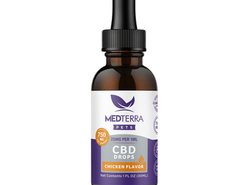  : Medterra, CBD Drops for Dogs + Cats, Isolate THC-Free, Chicken, 1