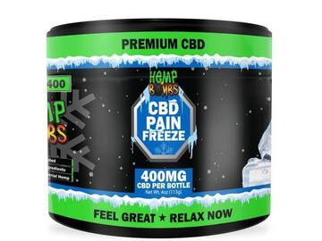  : Hemp Bombs, CBD Pain Freeze Rub, Broad Spectrum THC-free, 4oz, 40