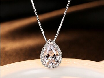 Liquidation & Wholesale Lot: 30PCS Fashion plated s925 necklace pendant jewelry luxury wedding