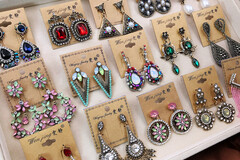 Buy Now: 50 pairs of tassel crystal earrings retro exaggerated earrings