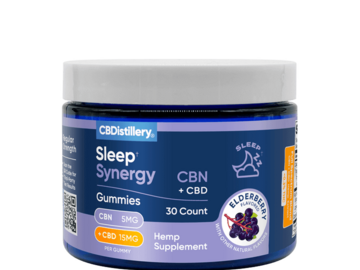  : CBDistillery, Full Spectrum Sleep Synergy Gummies, Elderberry, 30