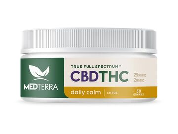  : Medterra, True Full Spectrum CBD Gummies, Daily Calm, Citrus, 30c