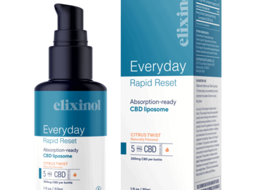  : Elixinol, Everyday Rapid Reset CBD Liposome, Broad Spectrum THC-F