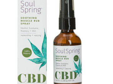  : SoulSpring - CBD Topical - Soothing Muscle Rub Spray - 350mg